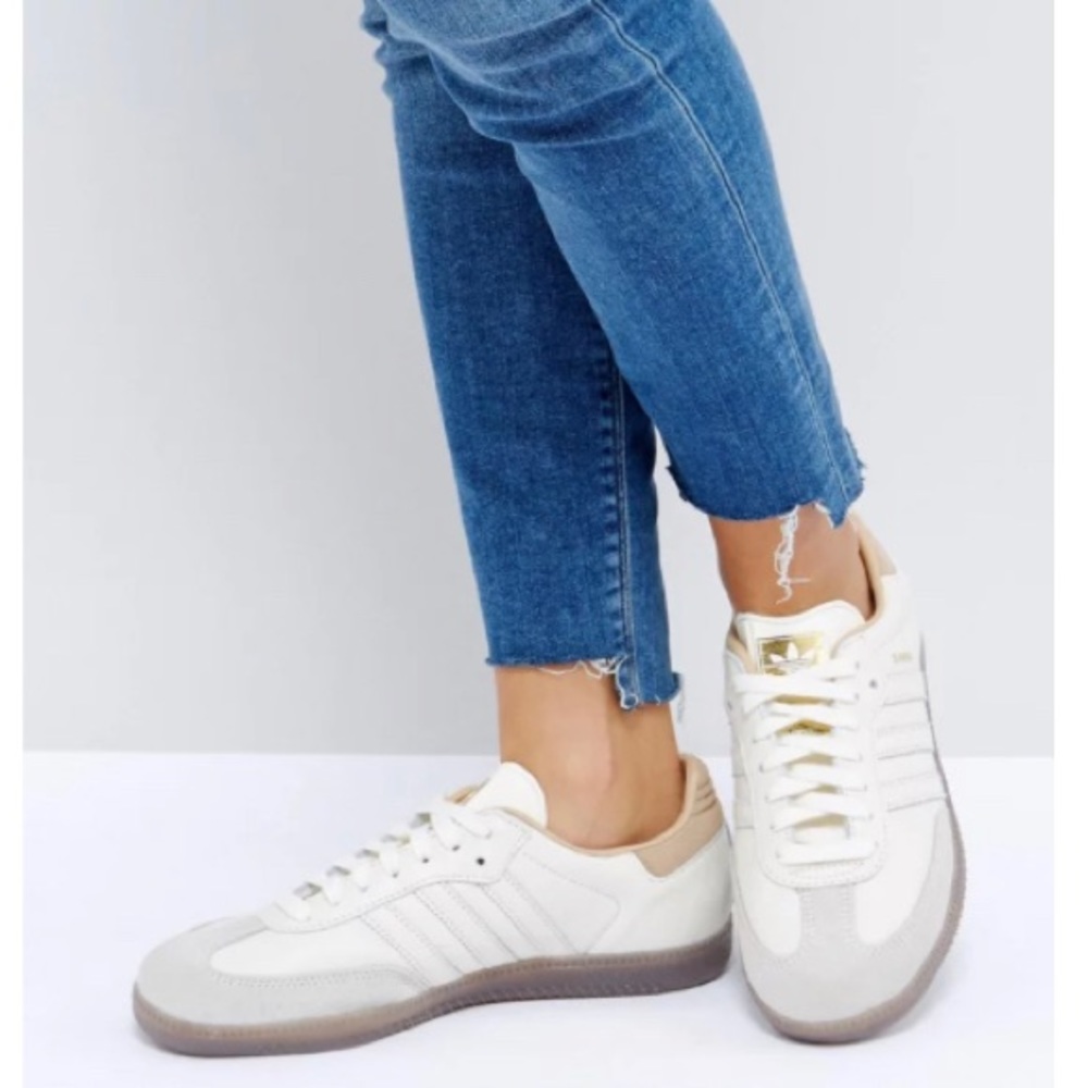 Adidas Originals Samba Sneakers in Off White